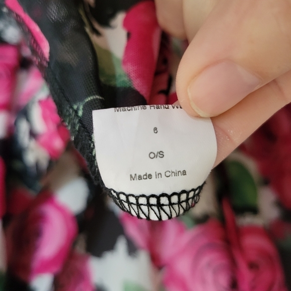 Crazy Train Women's Pink Rose Floral Valentine Sleeveless Mesh Duster Vest - Picture 6 of 7